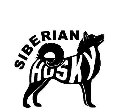 Stickers Siberian Husky dog